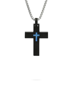 Outlet Bijou Brigitte Collana da uomo - Blue Cross
