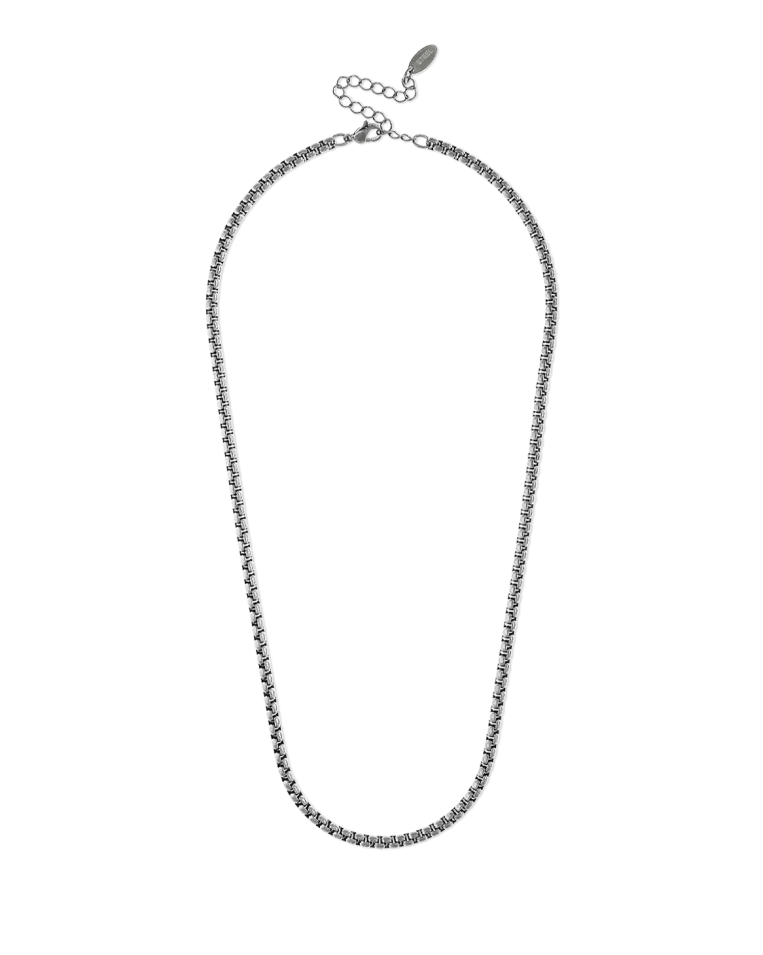 Sale Bijou Brigitte Collana da uomo - Plain Steel