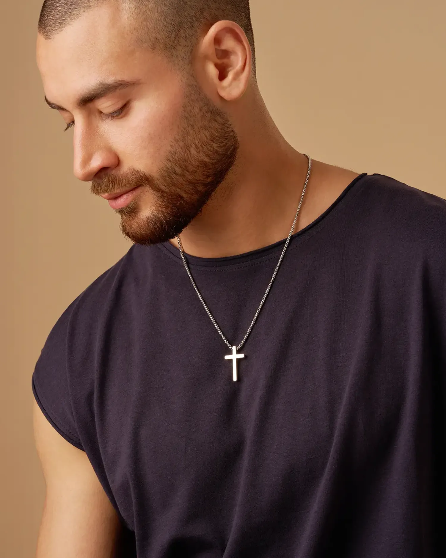 Bijou Brigitte Collana da uomo - Steel Cross