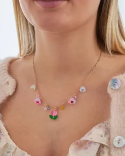 Online Bijou Brigitte Collana - Glass Blossom