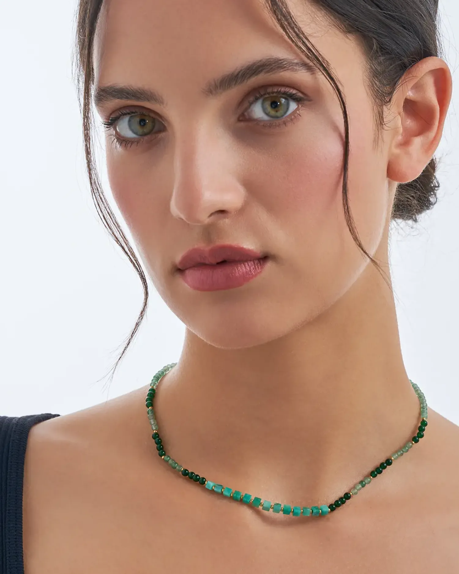 Sale Bijou Brigitte Collana - Green Jade