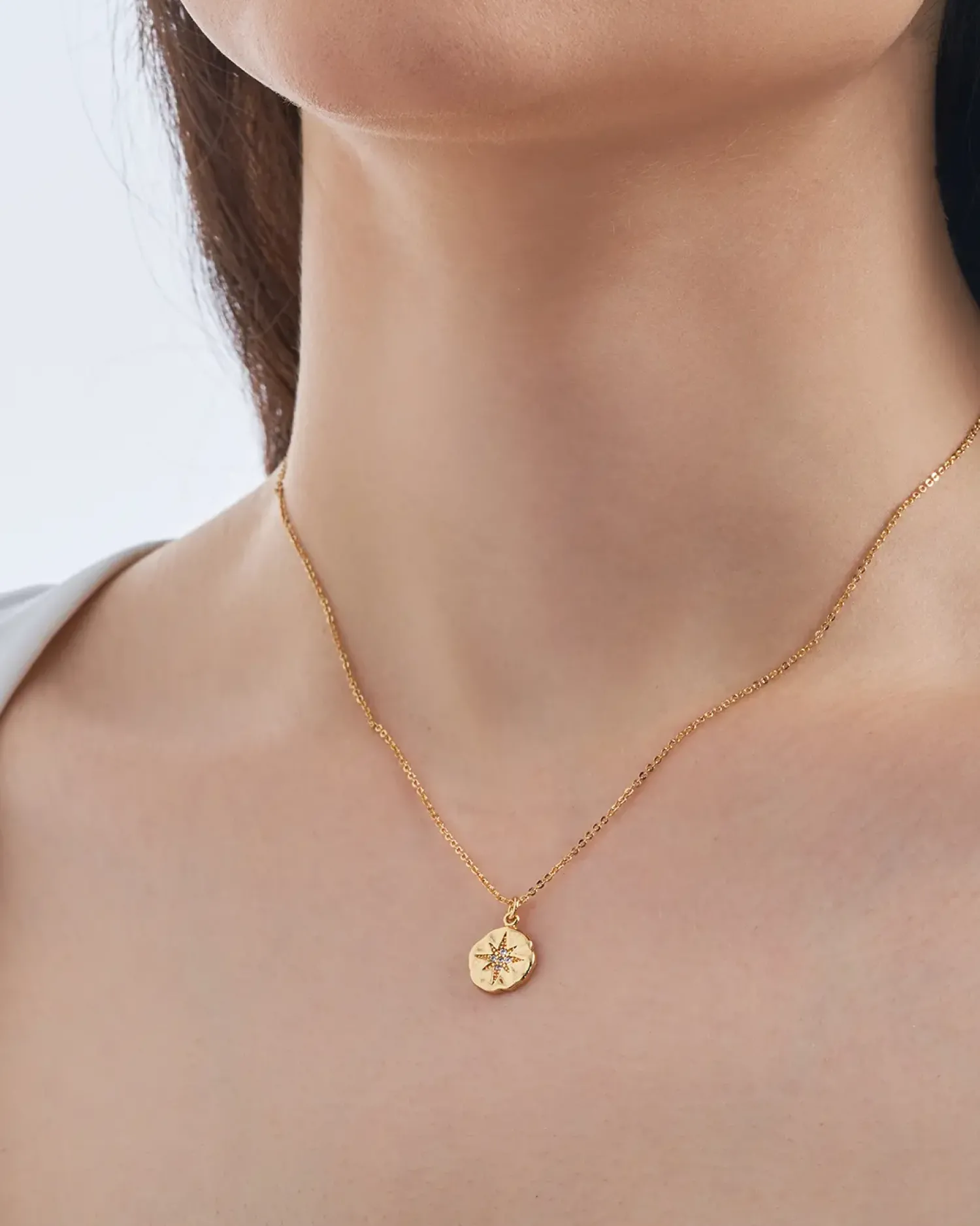 Hot Bijou Brigitte Collana - Hammered Plate