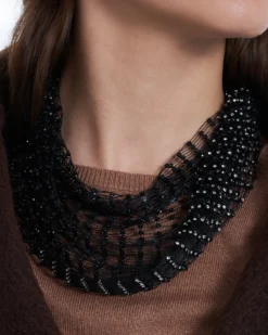 Clearance Bijou Brigitte Collana - Hematite Mesh