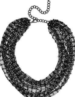 Clearance Bijou Brigitte Collana - Hematite Mesh