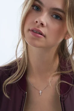 Hot Bijou Brigitte Collana - Little Silver Cross