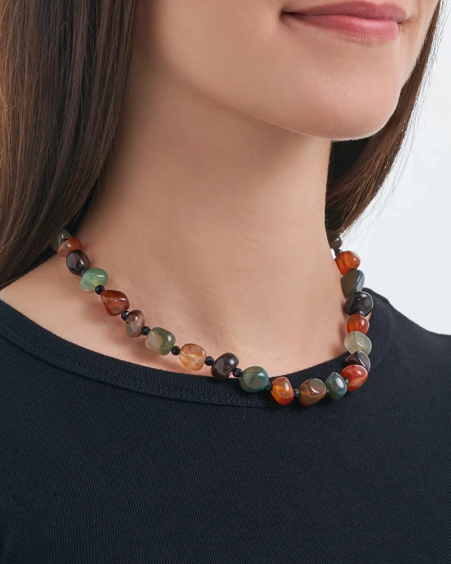 Outlet Bijou Brigitte Collana - Multicolor Agate