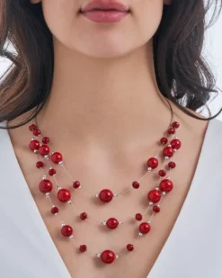 New Bijou Brigitte Collana - Red Howlith