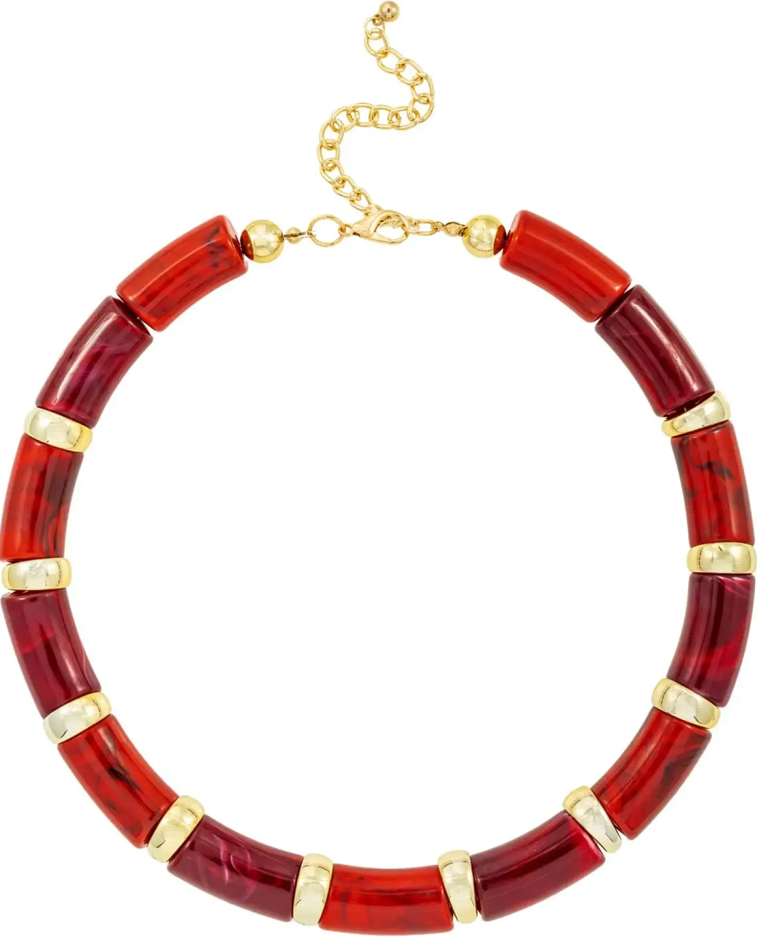 Best Bijou Brigitte Collana - Red Marble