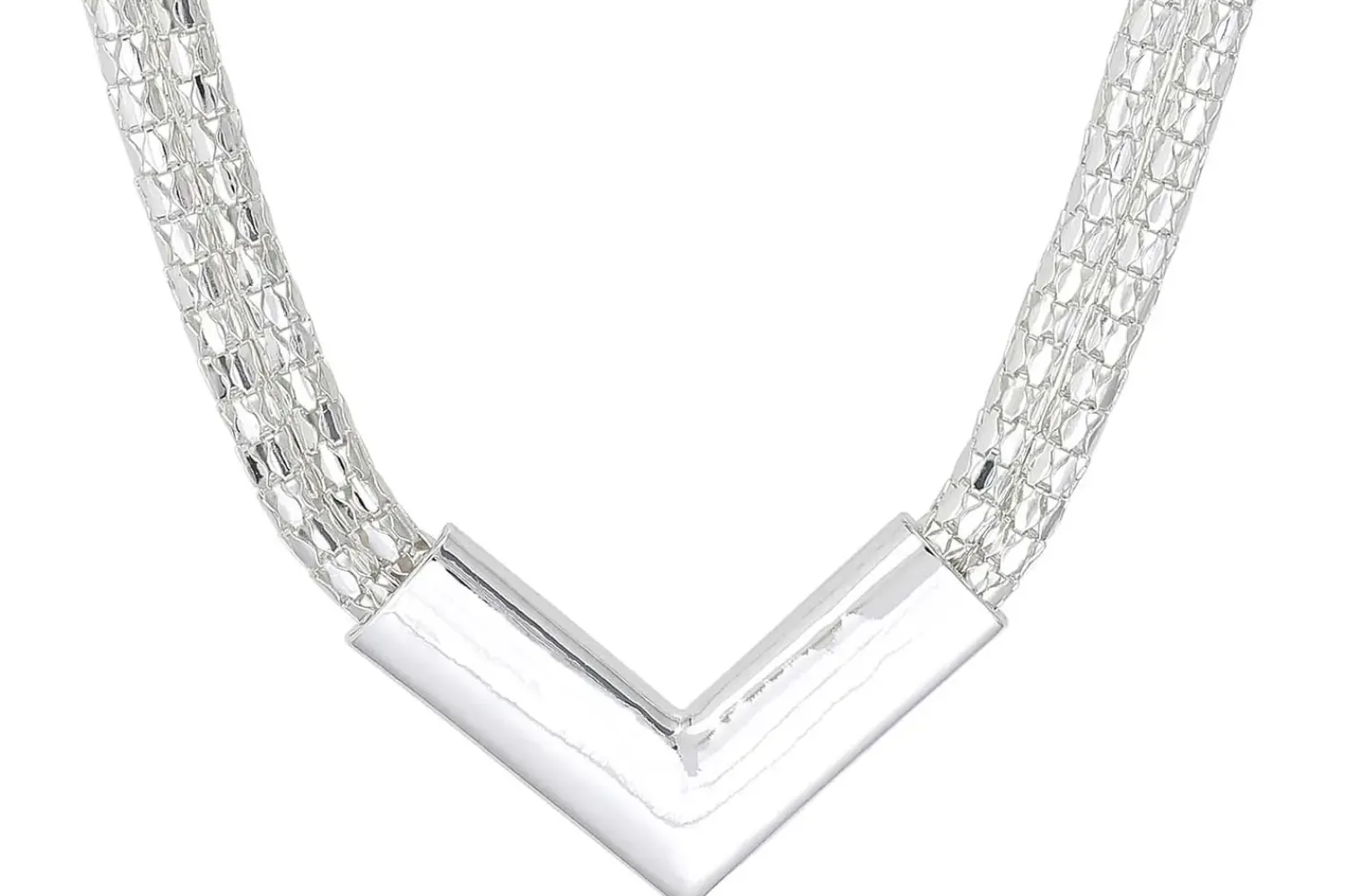 Outlet Bijou Brigitte Collana - Silver Mesh