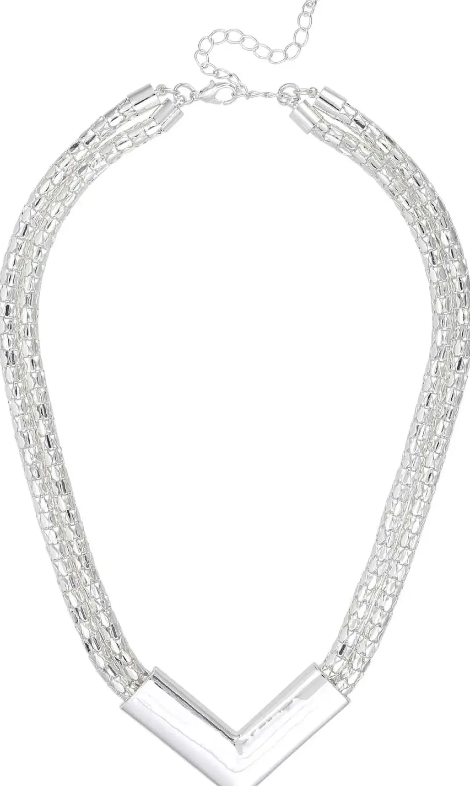 Outlet Bijou Brigitte Collana - Silver Mesh