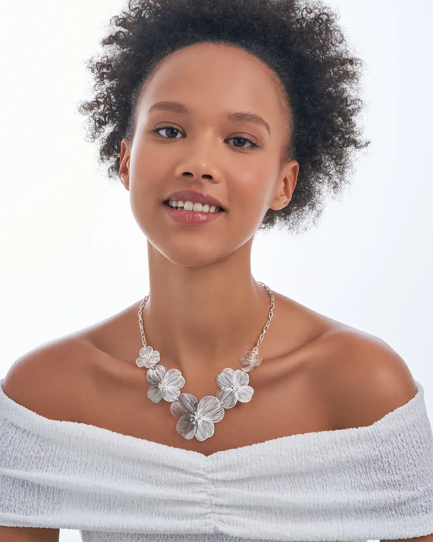 New Bijou Brigitte Collana - Silver Petal