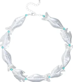 Bijou Brigitte Collana - Silver Scales