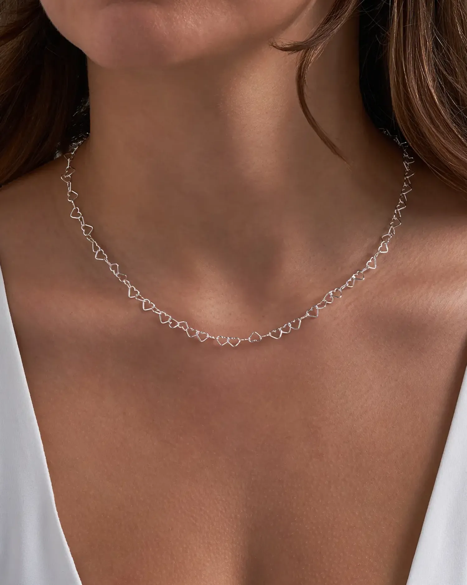 Online Bijou Brigitte Collana - Silvery Hearts