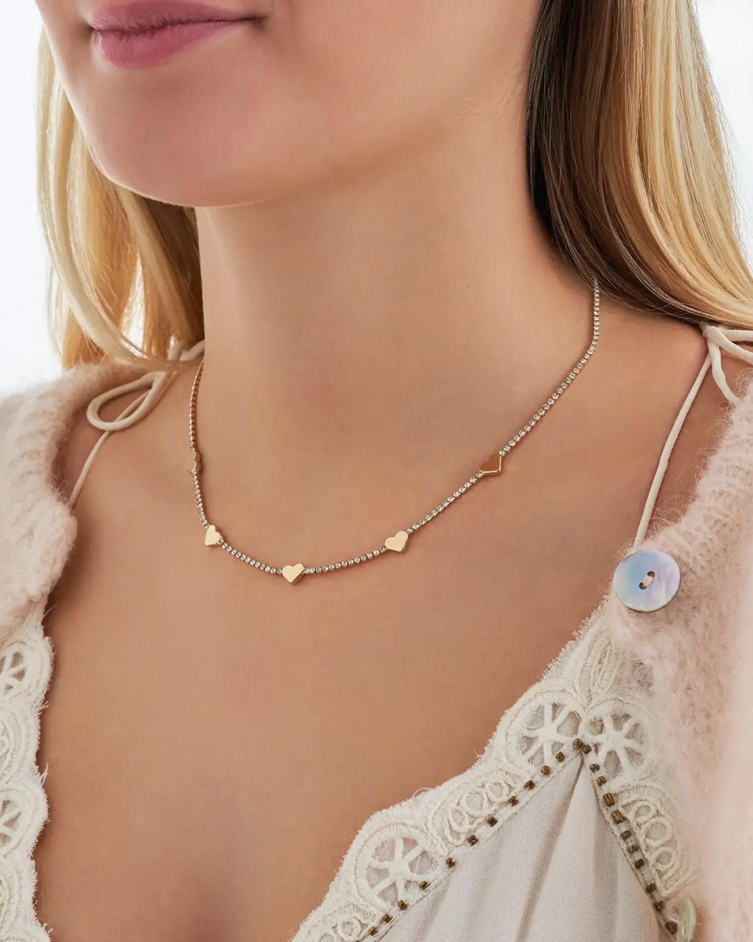 New Bijou Brigitte Collana - Sparkle Hearts