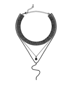 Online Bijou Brigitte Collana stratificata - Black Glamour