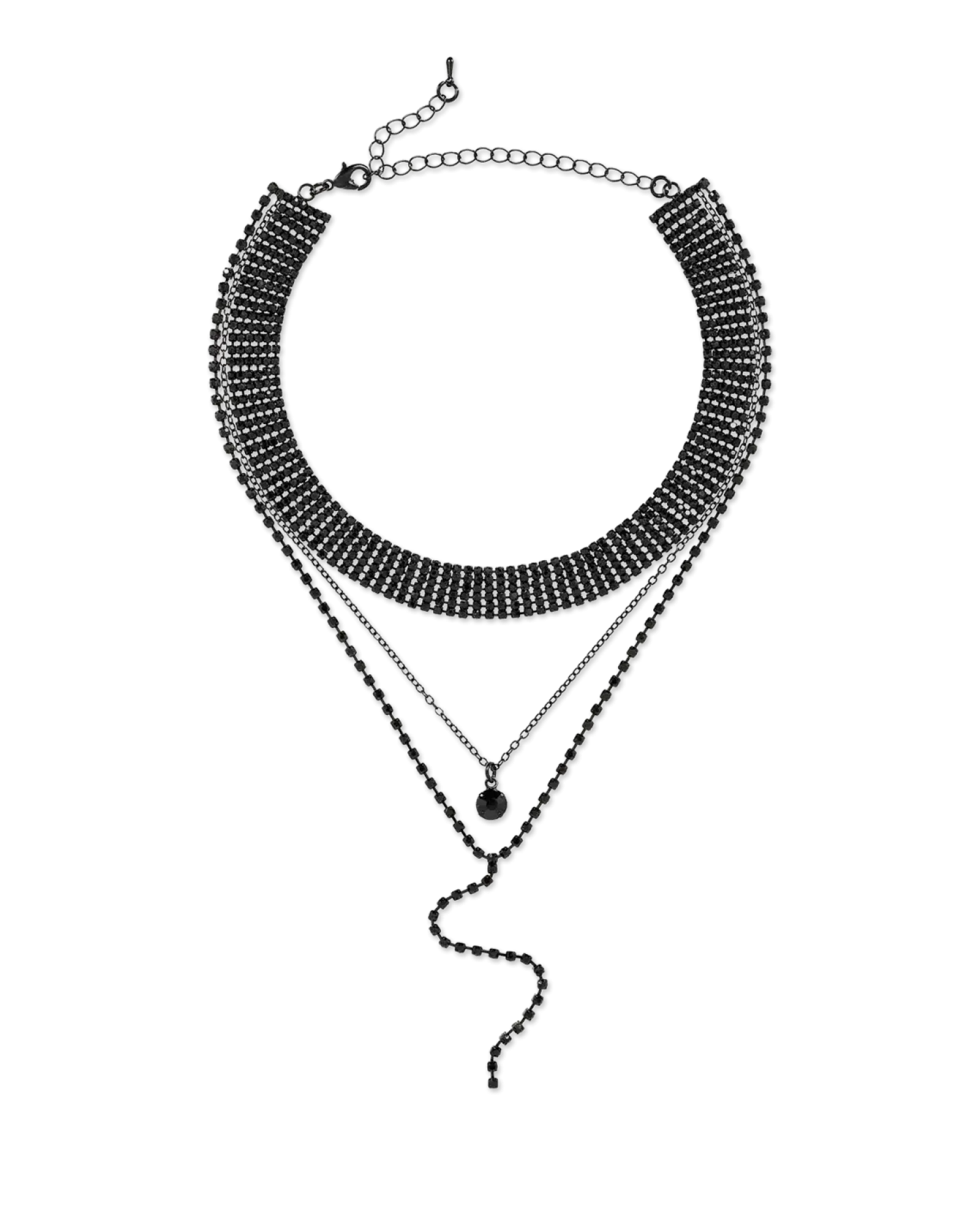 Online Bijou Brigitte Collana stratificata - Black Glamour