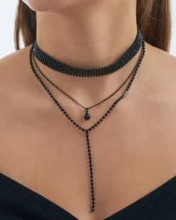 Online Bijou Brigitte Collana stratificata - Black Glamour