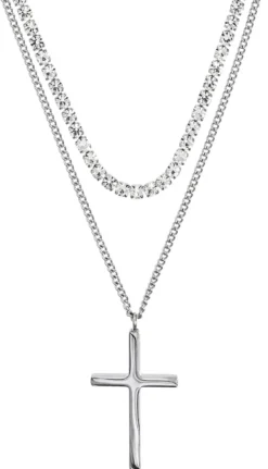 Bijou Brigitte Collana stratificata da uomo - Classic Cross