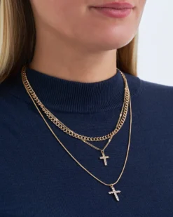 Sale Bijou Brigitte Collana stratificata - Double Cross