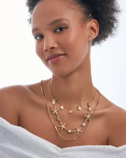Online Bijou Brigitte Collana stratificata - Golden Shells