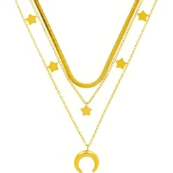 Discount Bijou Brigitte Collana stratificata - Golden Trio