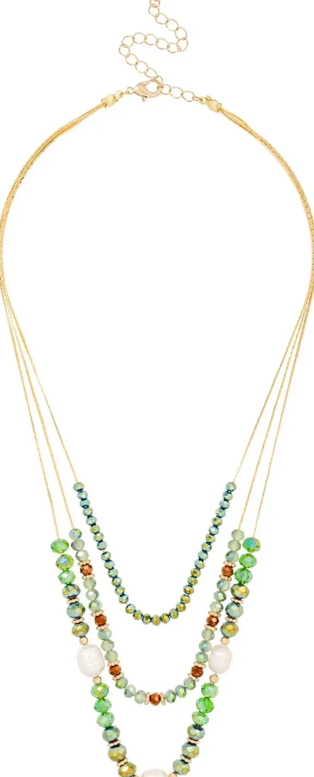 Hot Bijou Brigitte Collana stratificata - Green Beads