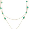 New Bijou Brigitte Collana stratificata - Green Marble