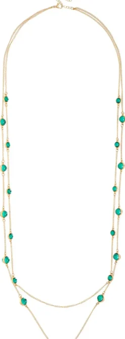 New Bijou Brigitte Collana stratificata - Green Marble