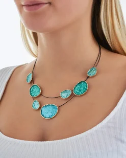 Bijou Brigitte Collana stratificata - Hammered Turquoise