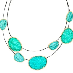 Bijou Brigitte Collana stratificata - Hammered Turquoise