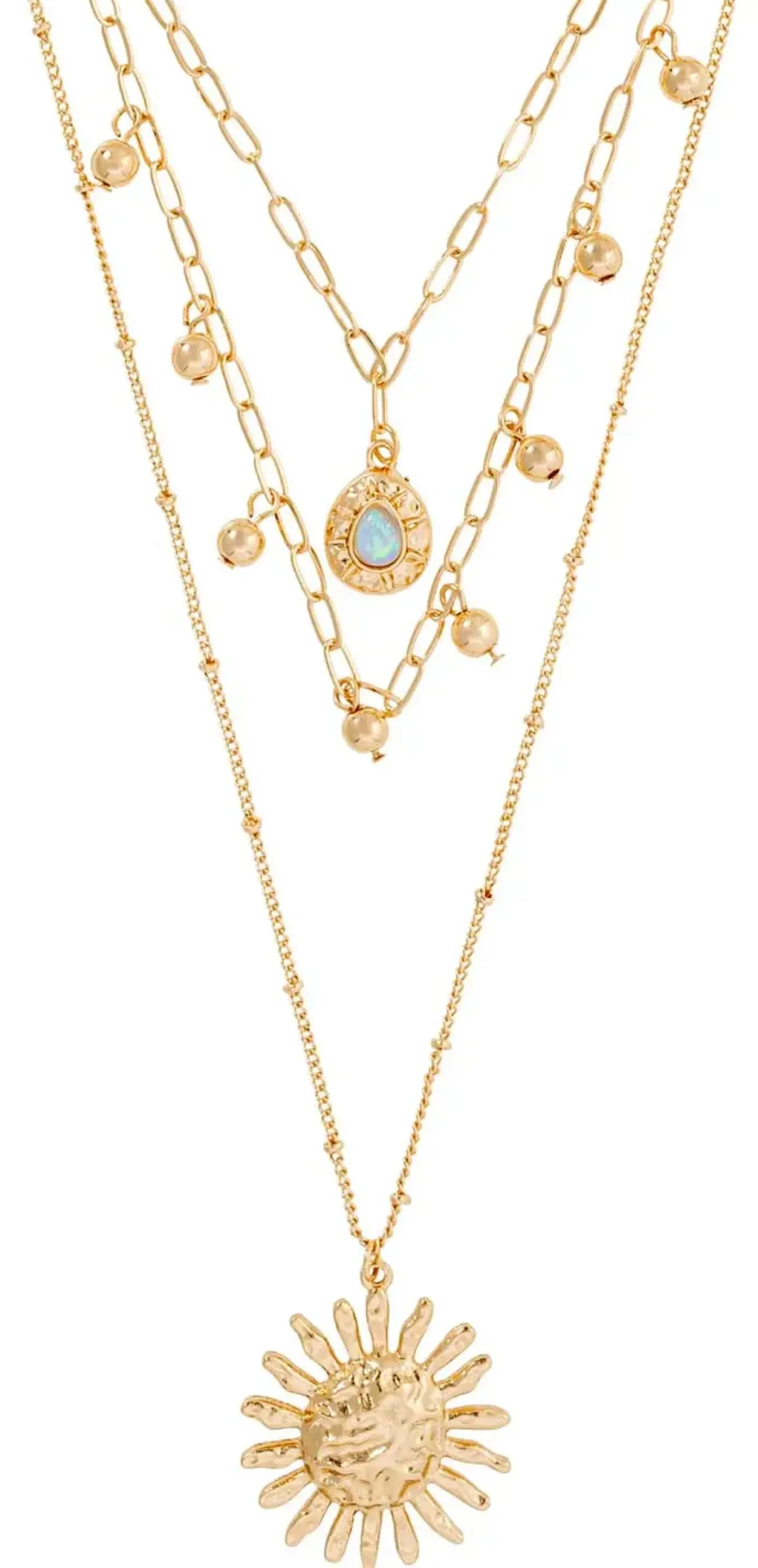Outlet Bijou Brigitte Collana stratificata - Hammered Sun