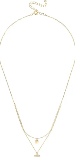Sale Bijou Brigitte Collana stratificata - Heart Duo