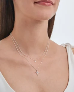 Outlet Bijou Brigitte Collana stratificata - Icy Cross