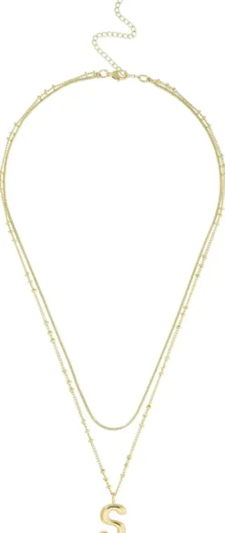 Best Bijou Brigitte Collana stratificata - Initial S