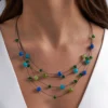 Outlet Bijou Brigitte Collana stratificata - Jade Stone