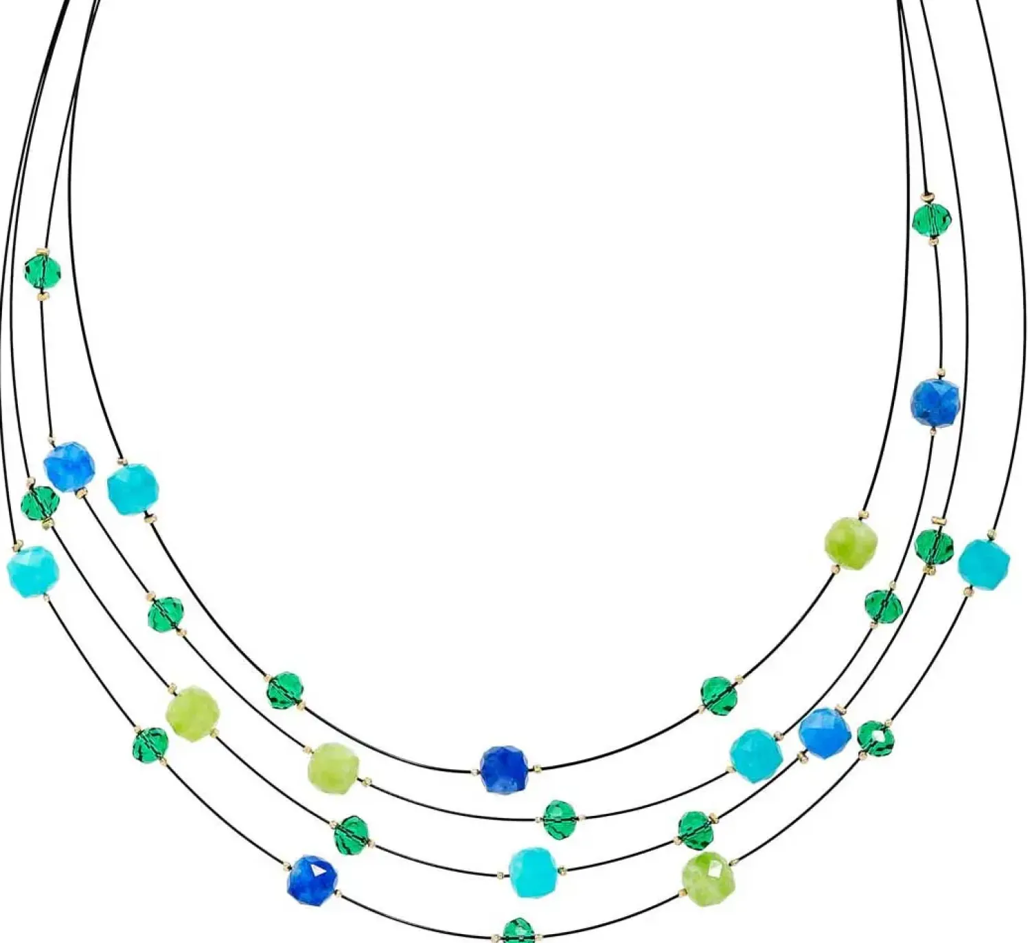 Outlet Bijou Brigitte Collana stratificata - Jade Stone
