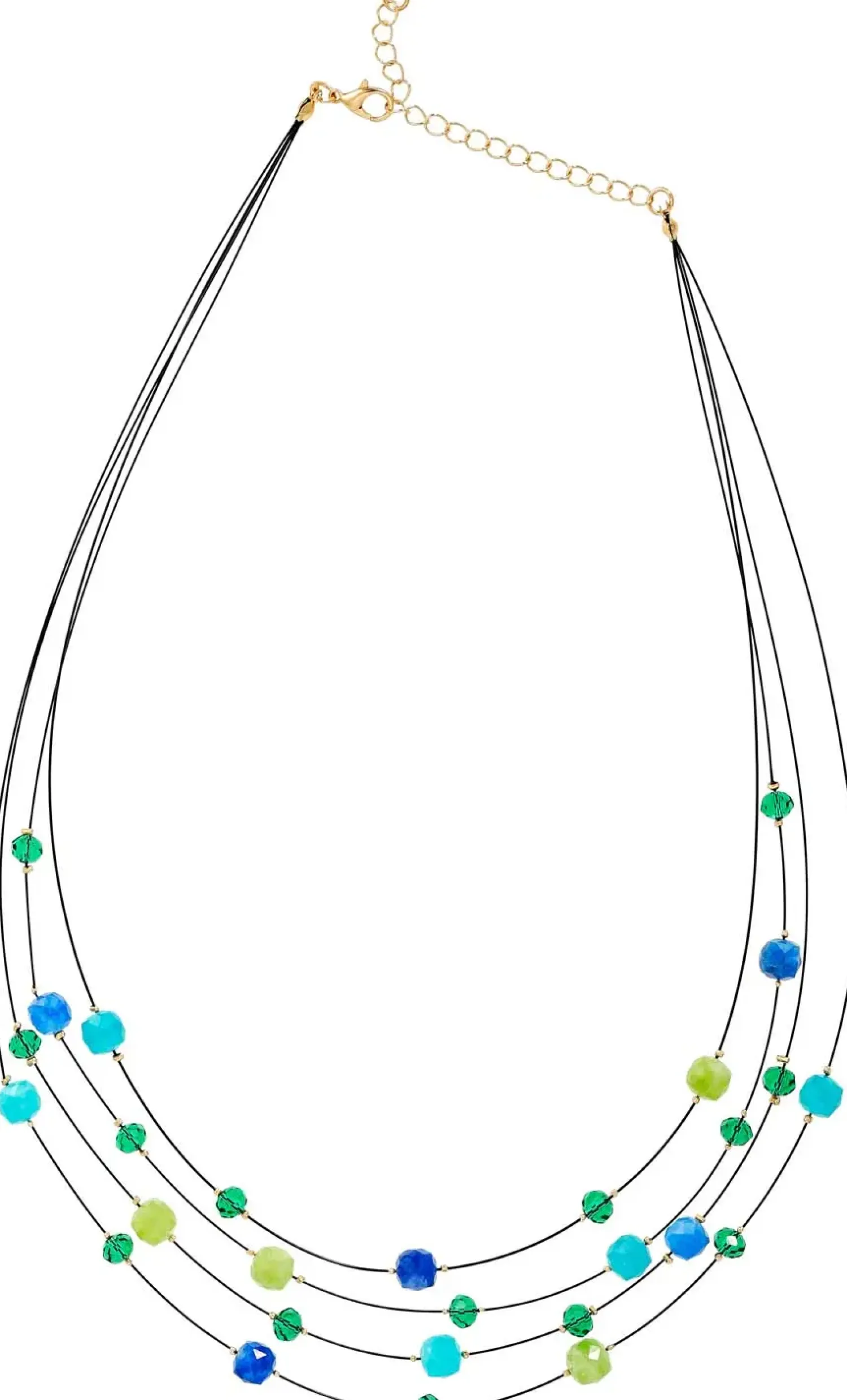 Outlet Bijou Brigitte Collana stratificata - Jade Stone