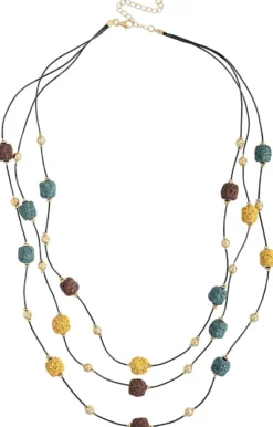 Hot Bijou Brigitte Collana stratificata - Lava Stone