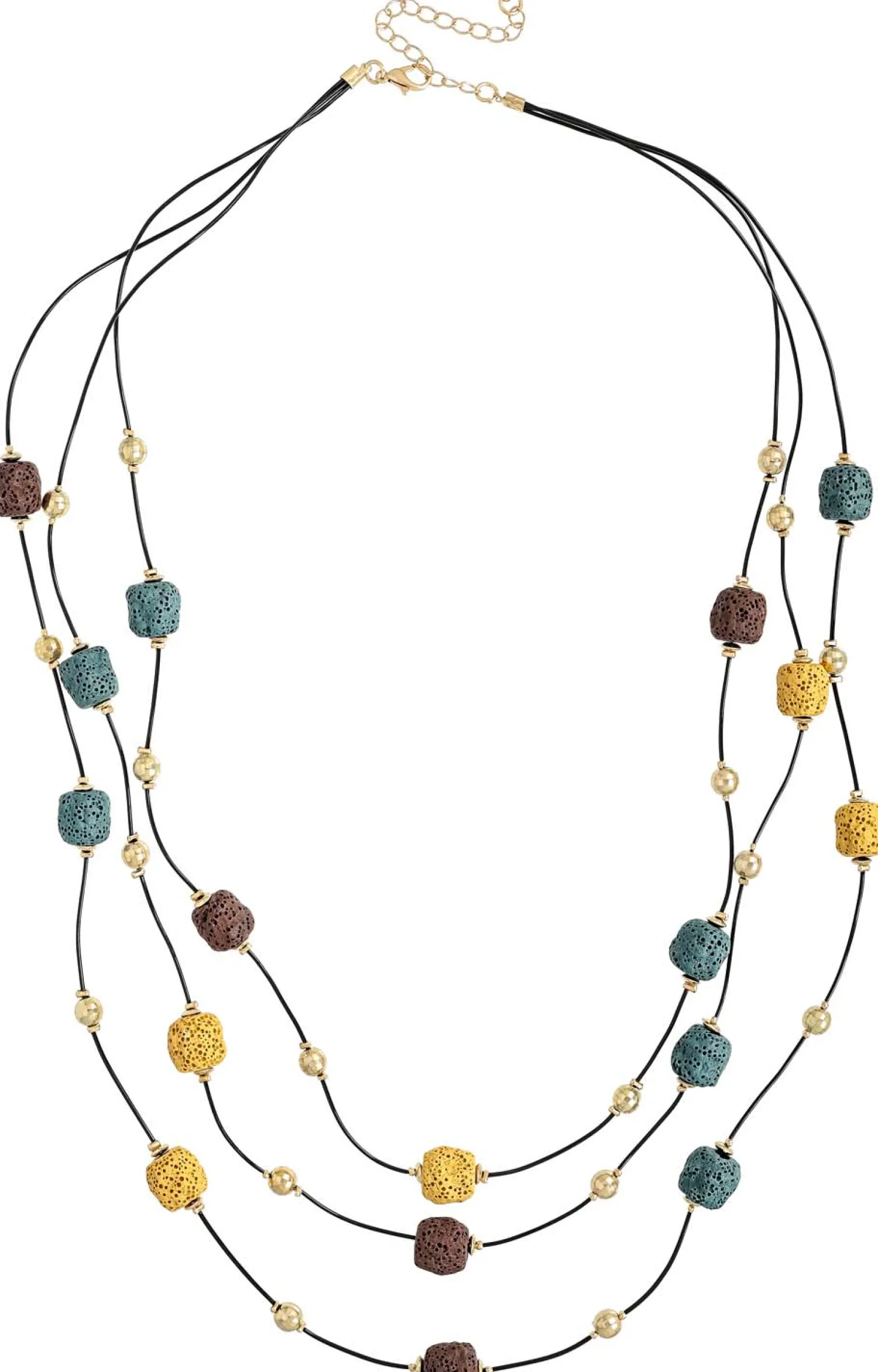 Hot Bijou Brigitte Collana stratificata - Lava Stone