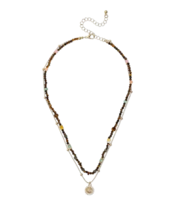 Best Bijou Brigitte Collana stratificata - Nature Jade