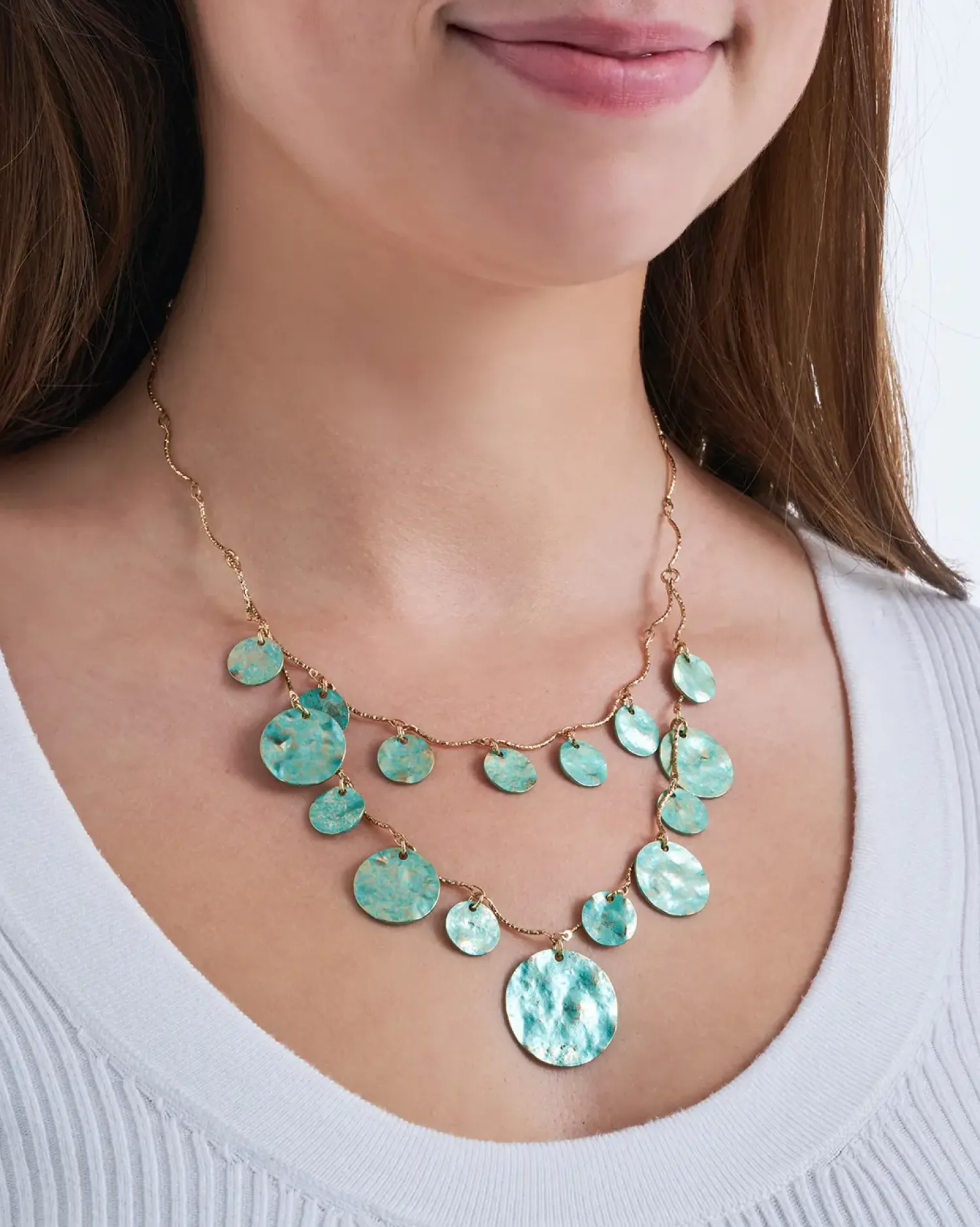 Online Bijou Brigitte Collana stratificata - Patina Glow