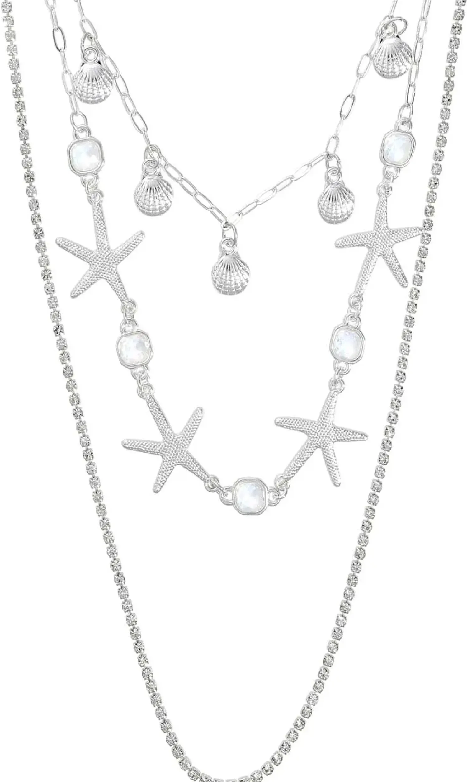 Online Bijou Brigitte Collana stratificata - Silver Shore