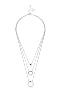 Best Bijou Brigitte Collana stratificata - Silver Circles