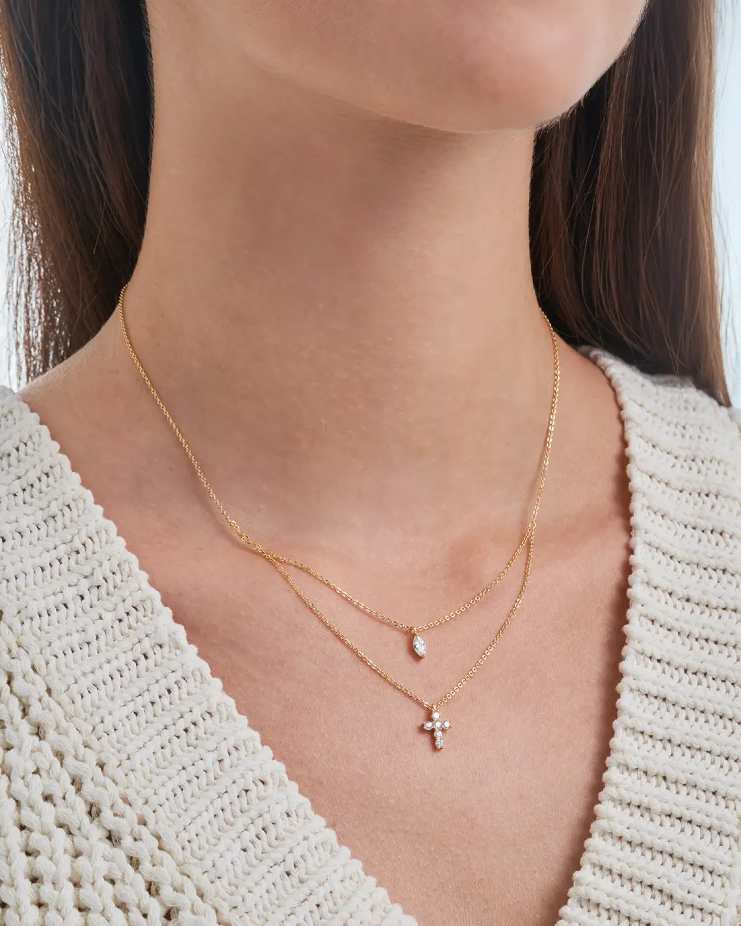 Outlet Bijou Brigitte Collana stratificata - Sparkling Cross