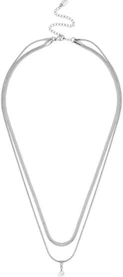 Online Bijou Brigitte Collana stratificata - Steel Flicker