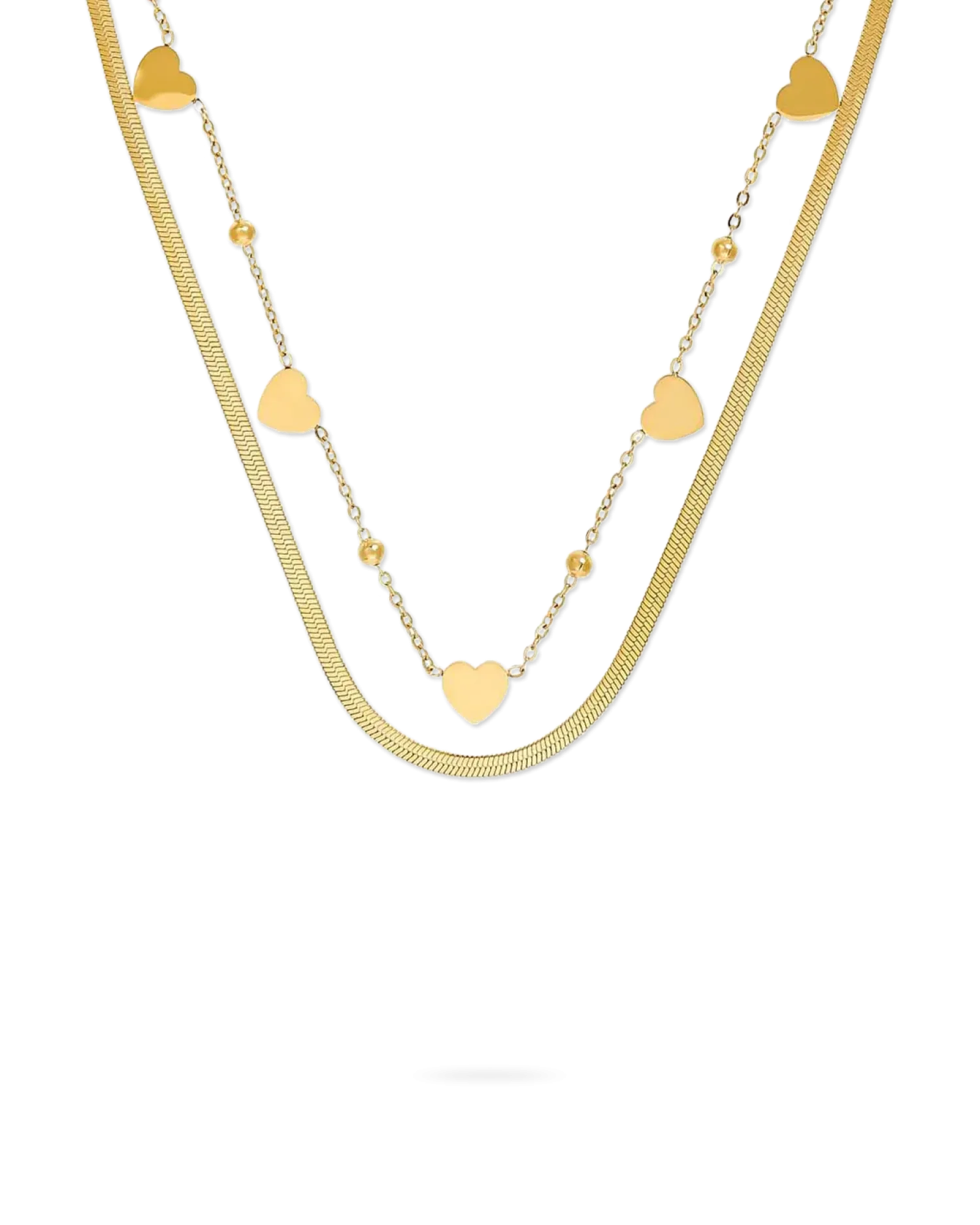 Sale Bijou Brigitte Collana stratificata - Steel Hearts