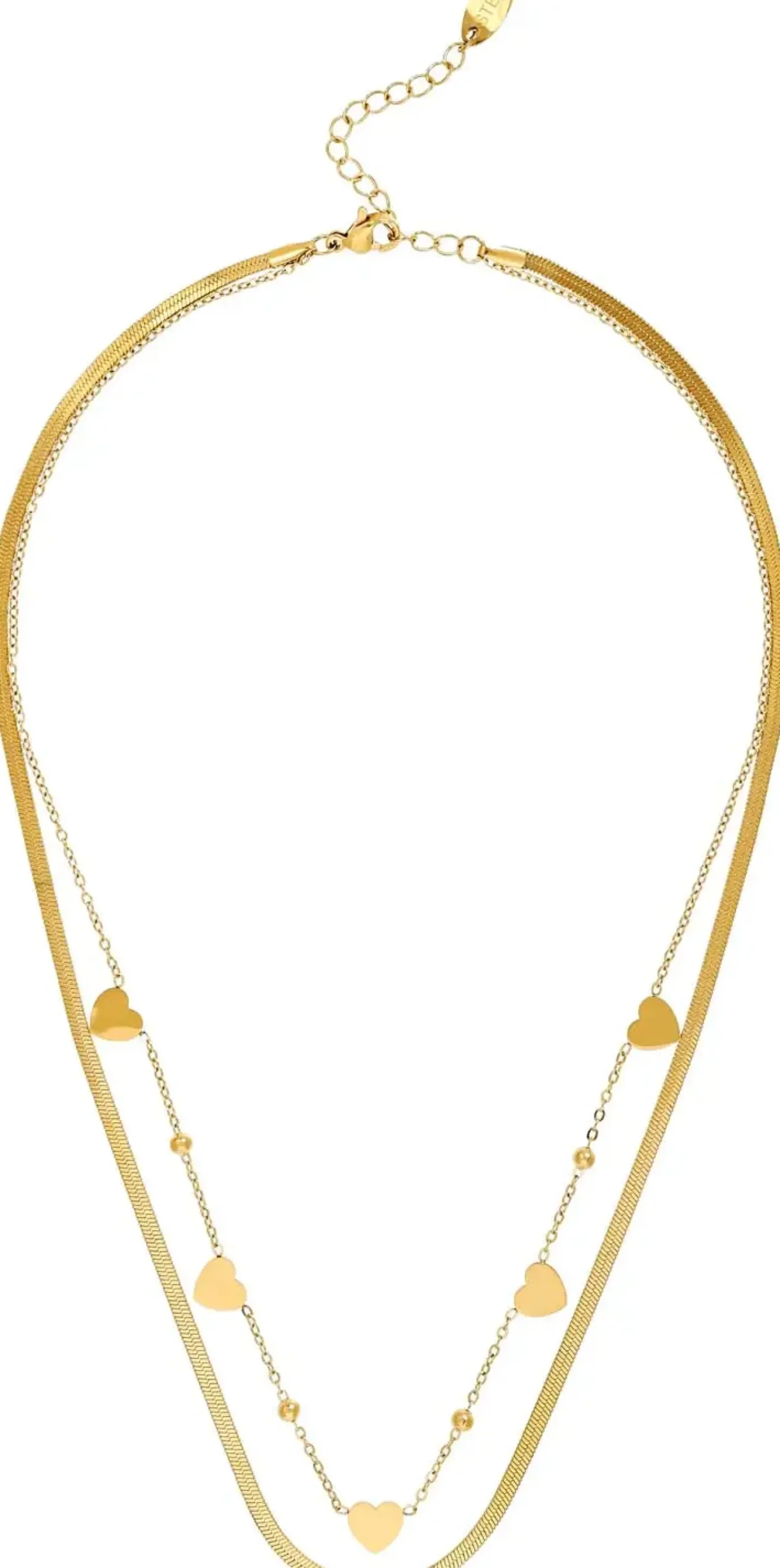 Sale Bijou Brigitte Collana stratificata - Steel Hearts