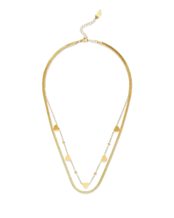 Sale Bijou Brigitte Collana stratificata - Steel Hearts