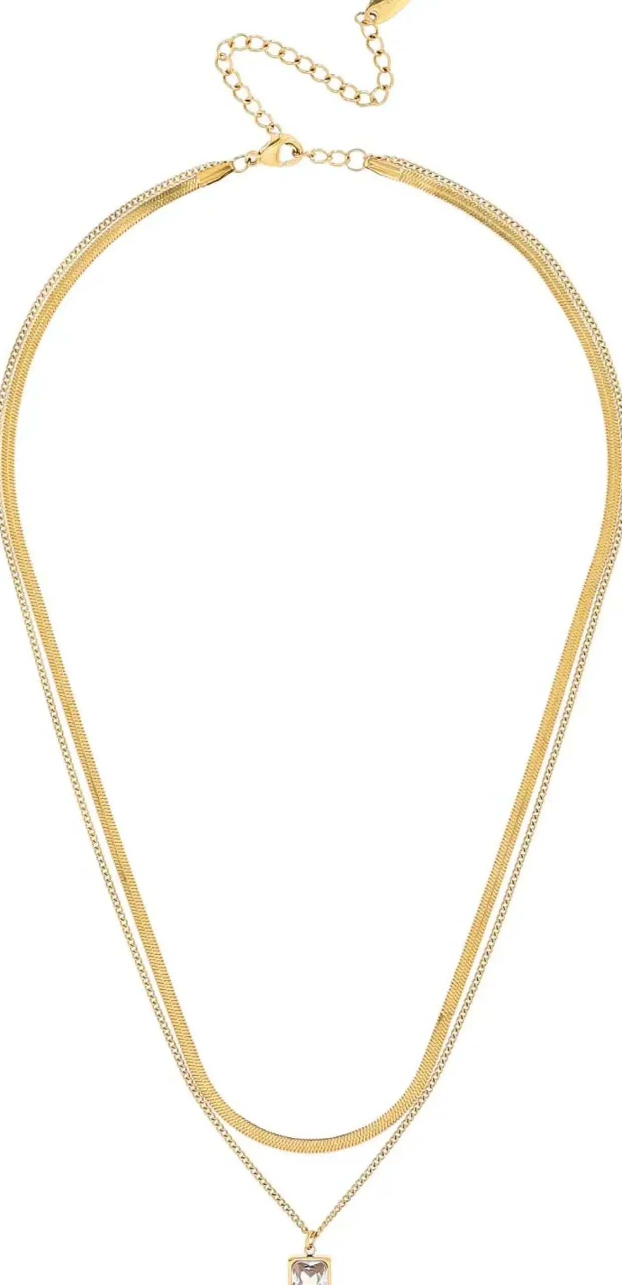 Discount Bijou Brigitte Collana stratificata - Steel Rectangle