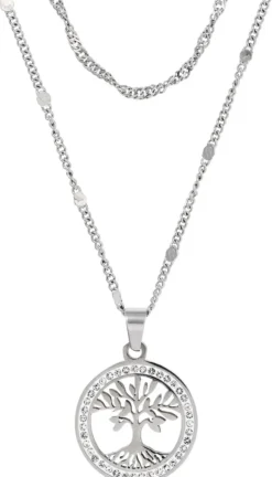 Hot Bijou Brigitte Collana stratificata - Steel Tree